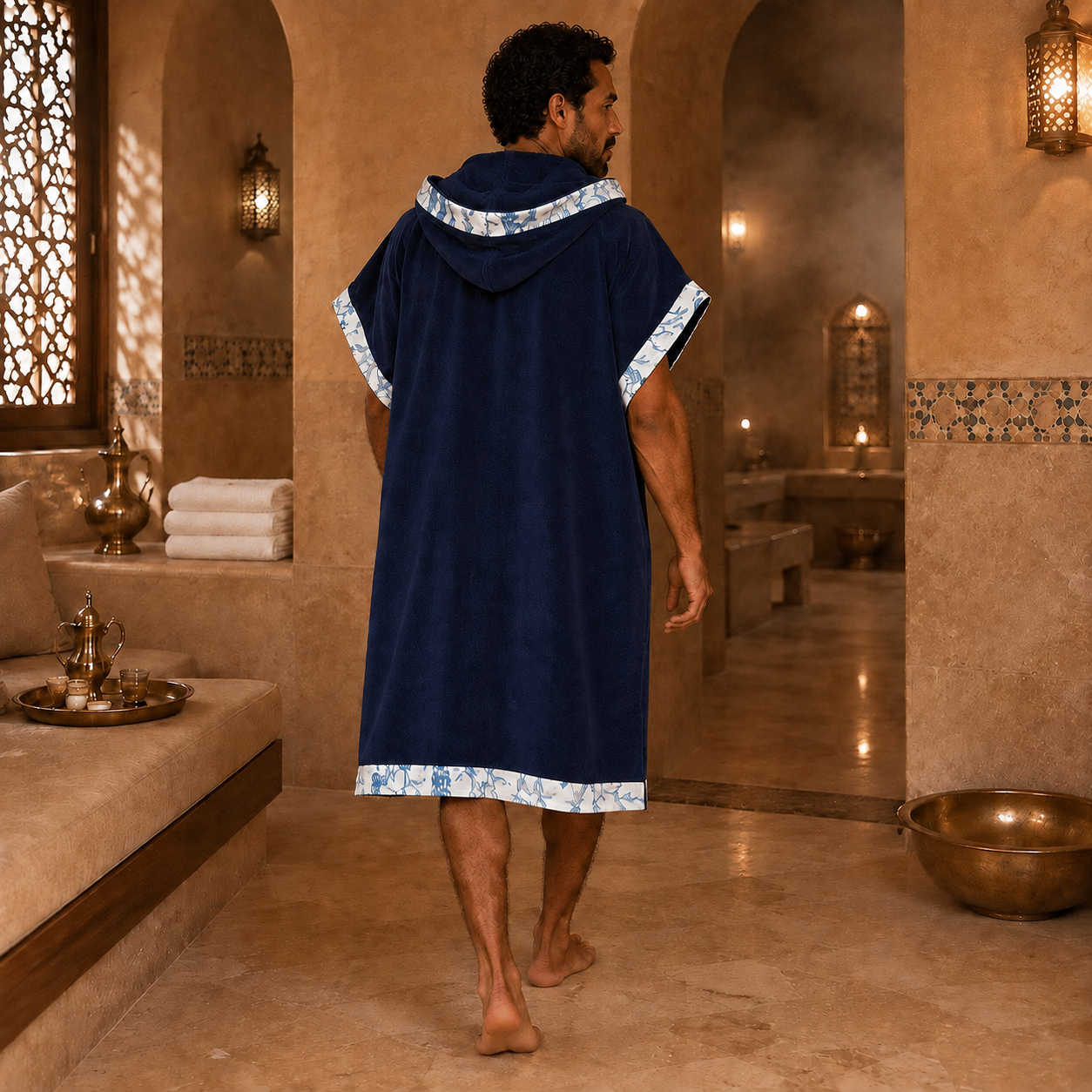 Cap Atlantique — vue dos, circulation dans le hammam