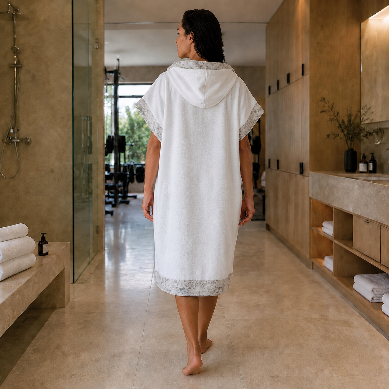 Écume de Toile — vue dos, déplacement dans le vestiaire